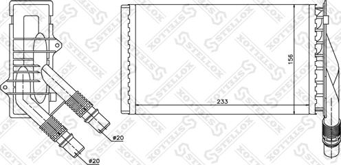 Stellox 10-35107-SX - Теплообмінник, система опалення салону autodetail.com.ua