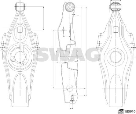 Swag 33 11 0151 - Важіль підвіски, підвіска коліс autodetail.com.ua