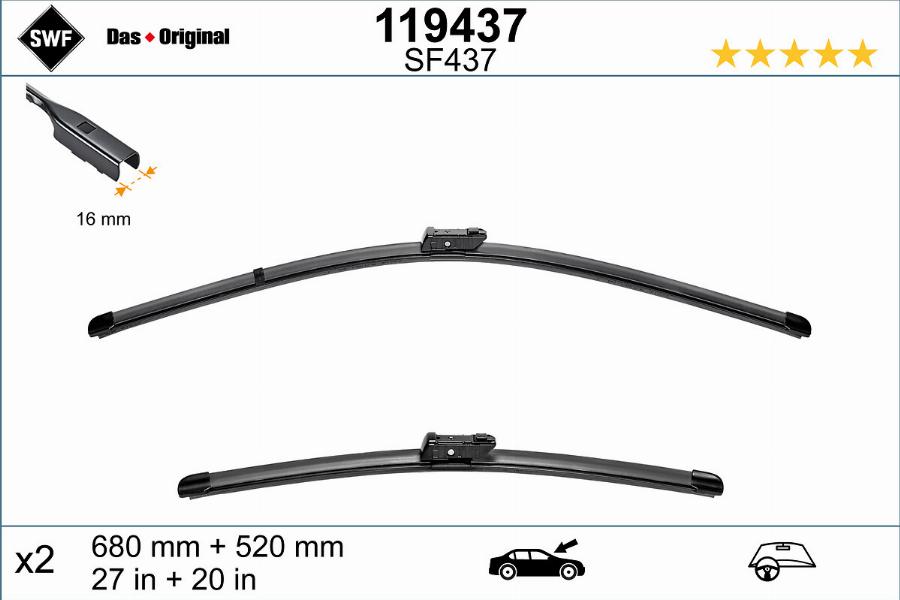 SWF 119437 - Щітка двірника autodetail.com.ua