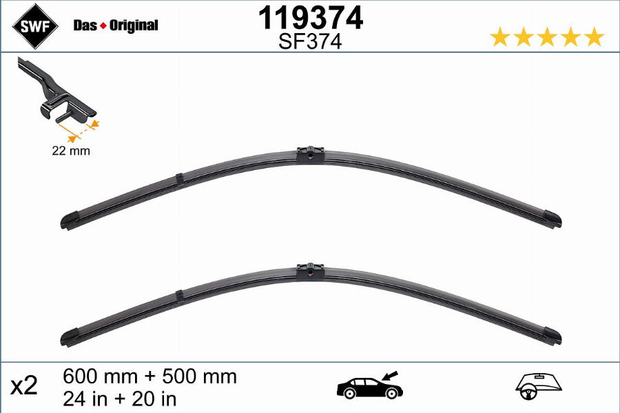SWF 119374 - Щітка двірника autodetail.com.ua