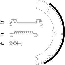 Textar 91066800 - Комплект гальмівних колодок, стоянкове гальмо autodetail.com.ua