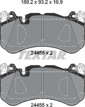 Textar 2445503 - Комплект гальмівних накладок, дискове гальмо autodetail.com.ua