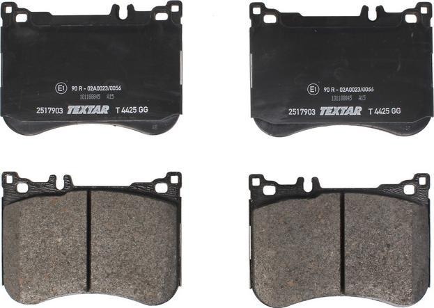 Textar 2517903 - Комплект гальмівних накладок, дискове гальмо autodetail.com.ua