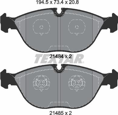Textar 2148401 - Комплект гальмівних накладок, дискове гальмо autodetail.com.ua