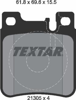 Textar 2130501 - Комплект гальмівних накладок, дискове гальмо autodetail.com.ua