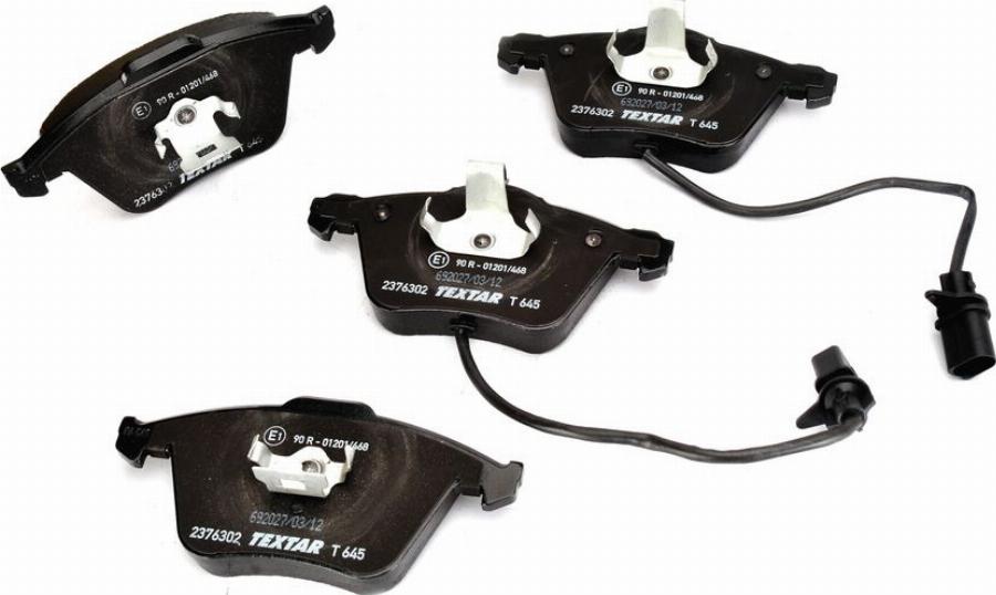 Textar 2376302 - Комплект гальмівних накладок, дискове гальмо autodetail.com.ua