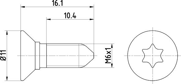 Textar TPM0008 - Гвинт, гальмівний диск autodetail.com.ua