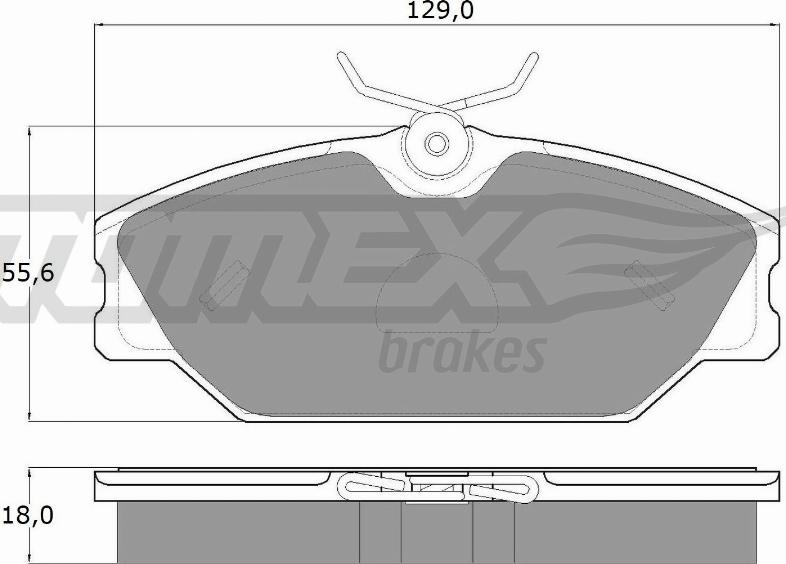 TOMEX brakes TX 10-761 - Комплект гальмівних накладок, дискове гальмо autodetail.com.ua