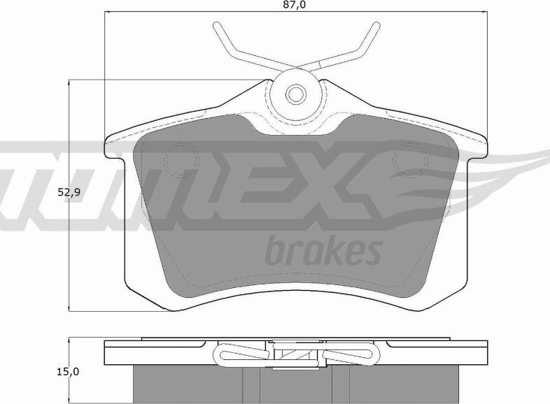 TOMEX brakes TX 10-78 - Комплект гальмівних накладок, дискове гальмо autodetail.com.ua