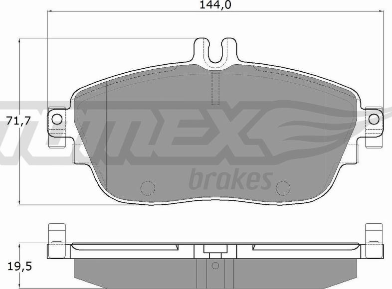 TOMEX brakes TX 18-06 - Комплект гальмівних накладок, дискове гальмо autodetail.com.ua