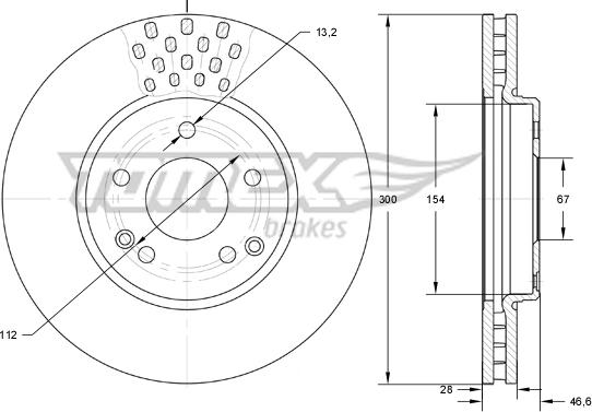 TOMEX brakes TX 74-04 - Гальмівний диск autodetail.com.ua