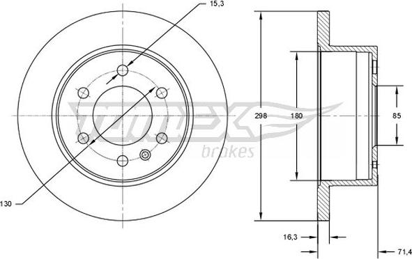 TOMEX brakes TX 71-60 - Гальмівний диск autodetail.com.ua