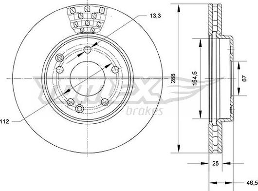 TOMEX brakes TX 71-06 - Гальмівний диск autodetail.com.ua