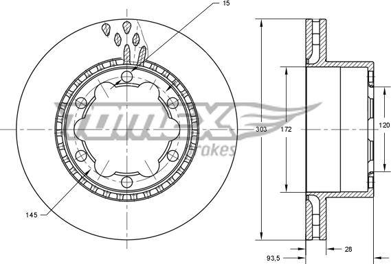 TOMEX brakes TX 73-44 - Гальмівний диск autodetail.com.ua