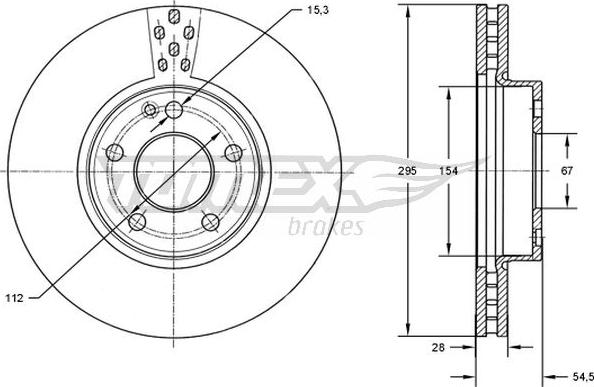 TOMEX brakes TX 72-91 - Гальмівний диск autodetail.com.ua