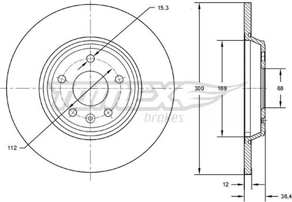 TOMEX brakes TX 72-50 - Гальмівний диск autodetail.com.ua