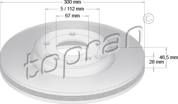 Topran 400 855 - Гальмівний диск autodetail.com.ua
