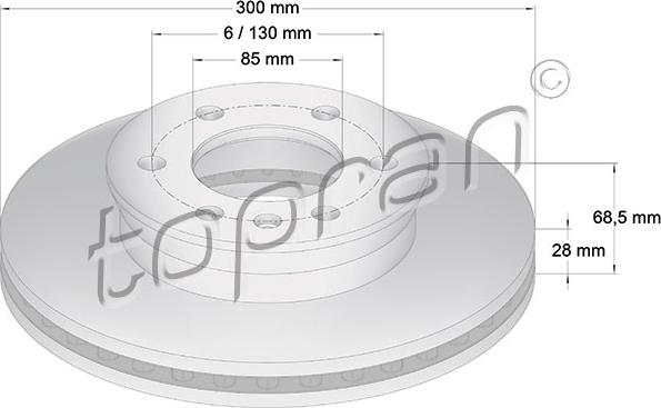 Topran 111 652 - Гальмівний диск autodetail.com.ua