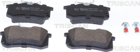 Triscan 8110 29089 - Комплект гальмівних накладок, дискове гальмо autodetail.com.ua