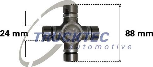 Trucktec Automotive 02.34.042 - Шарнір, поздовжній вал autodetail.com.ua