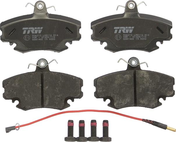 TRW GDB1465 - Комплект гальмівних накладок, дискове гальмо autodetail.com.ua