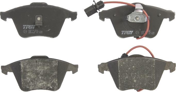 TRW GDB1528 - Комплект гальмівних накладок, дискове гальмо autodetail.com.ua