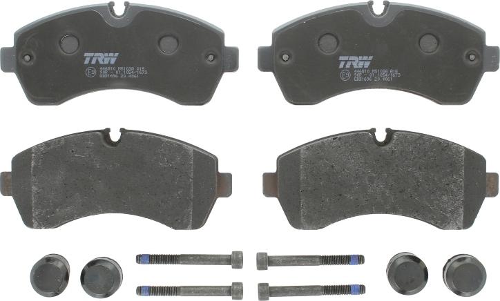 TRW GDB1696 - Комплект гальмівних накладок, дискове гальмо autodetail.com.ua