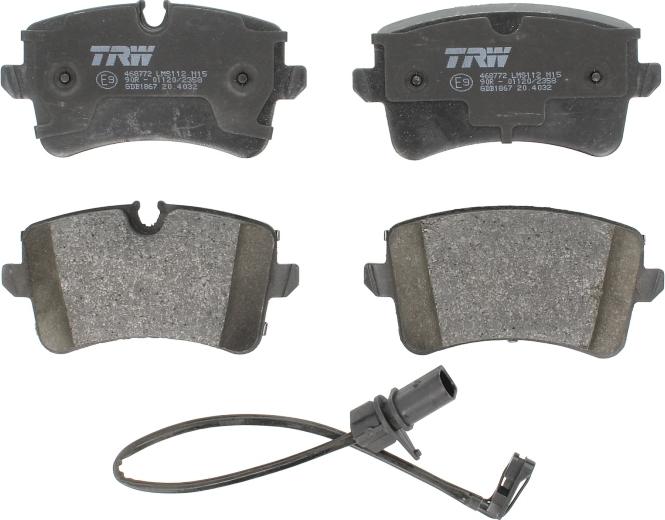 TRW GDB1867 - Комплект гальмівних накладок, дискове гальмо autodetail.com.ua