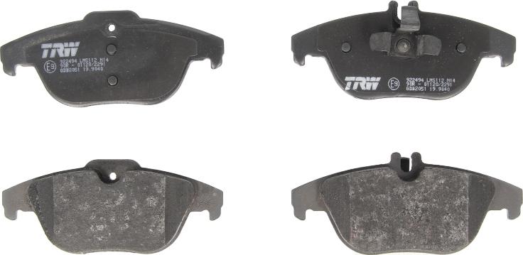 TRW GDB2051 - Комплект гальмівних накладок, дискове гальмо autodetail.com.ua