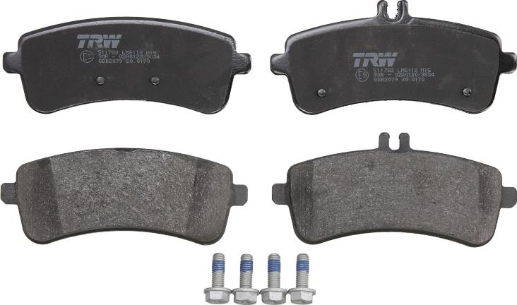 TRW GDB2079 - Комплект гальмівних накладок, дискове гальмо autodetail.com.ua