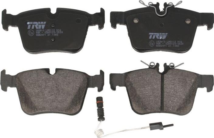 TRW GDB2071 - Комплект гальмівних накладок, дискове гальмо autodetail.com.ua