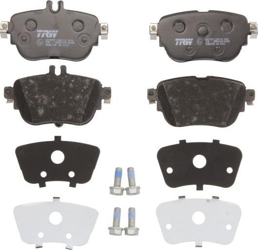 TRW GDB2155 - Комплект гальмівних накладок, дискове гальмо autodetail.com.ua