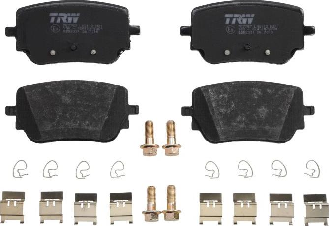 TRW GDB2331 - Комплект гальмівних накладок, дискове гальмо autodetail.com.ua