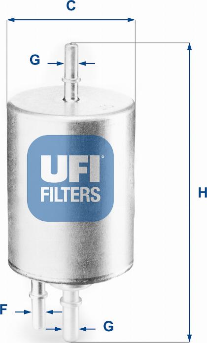 UFI 31.831.00 - Фільтр палива autodetail.com.ua