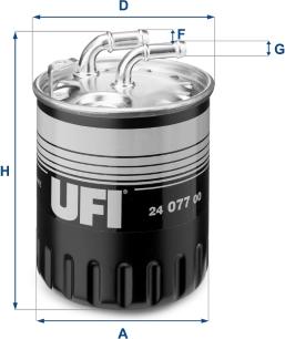 UFI 24.077.00 - Фільтр палива autodetail.com.ua