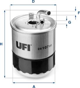 UFI 24.107.00 - Фільтр палива autodetail.com.ua