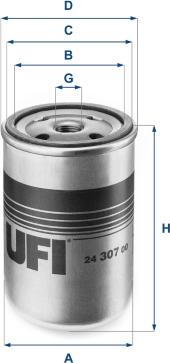 UFI 24.307.00 - Фільтр палива autodetail.com.ua