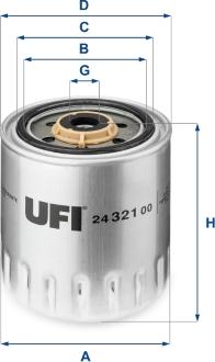 UFI 24.321.00 - Фільтр палива autodetail.com.ua