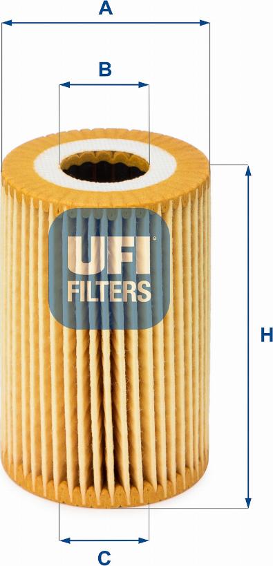UFI 25.014.00 - Оливний фільтр autodetail.com.ua