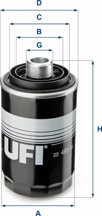UFI 23.493.00 - Оливний фільтр autodetail.com.ua