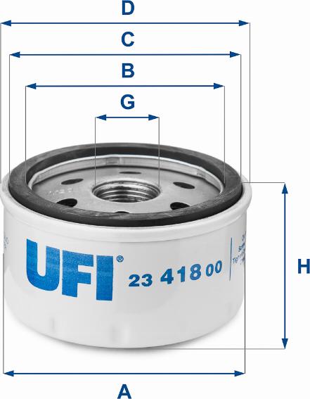 UFI 23.418.00 - Оливний фільтр autodetail.com.ua