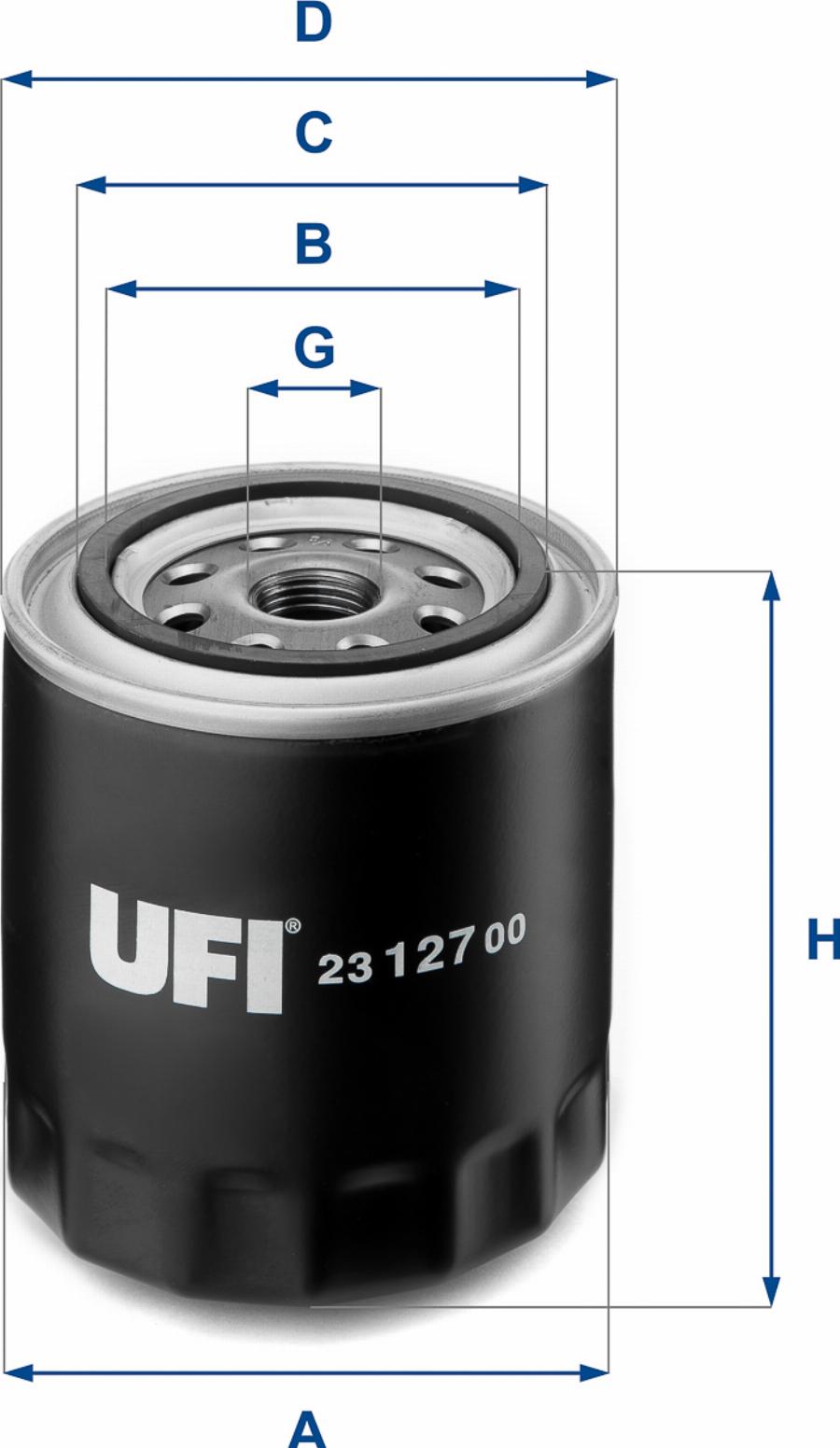 UFI 23.127.00 - Оливний фільтр autodetail.com.ua