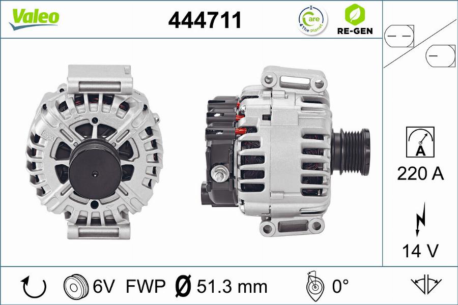 Valeo 444711 - Генератор autodetail.com.ua