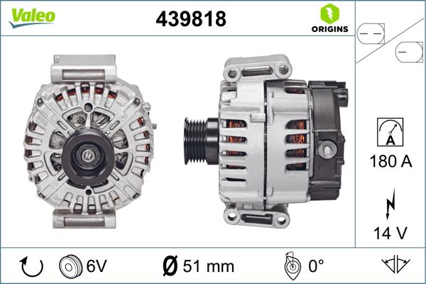 Valeo 439818 - Генератор autodetail.com.ua