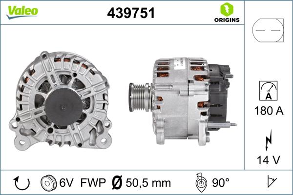 Valeo 439751 - Генератор autodetail.com.ua