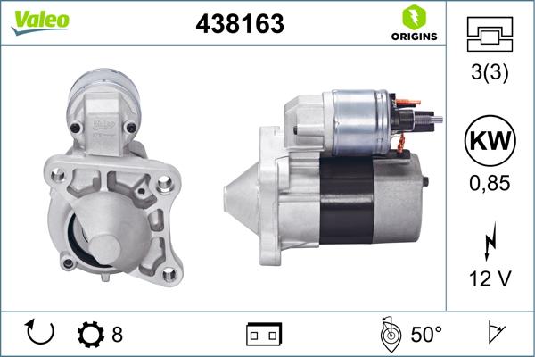 Valeo 438163 - Стартер autodetail.com.ua
