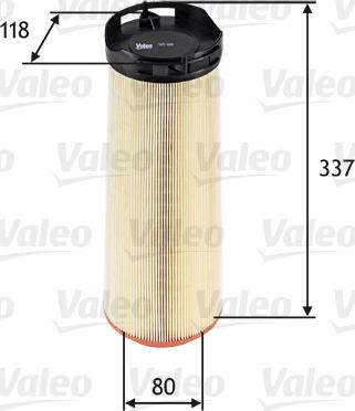 Valeo 585668 - Повітряний фільтр autodetail.com.ua