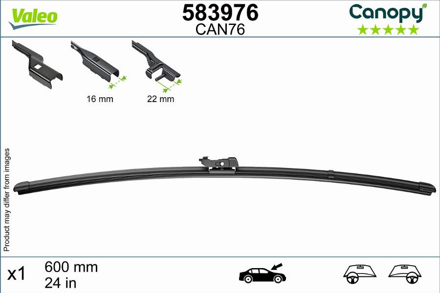 Valeo 583976 - Щітка двірника autodetail.com.ua