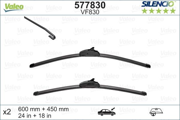 Valeo 577830 - Щітка двірника autodetail.com.ua