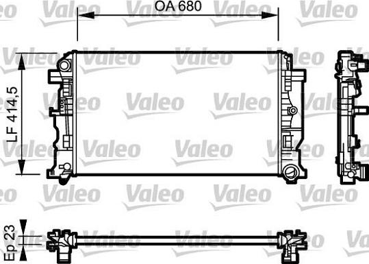 Valeo 734926 - Радіатор, система охолодження двигуна autodetail.com.ua